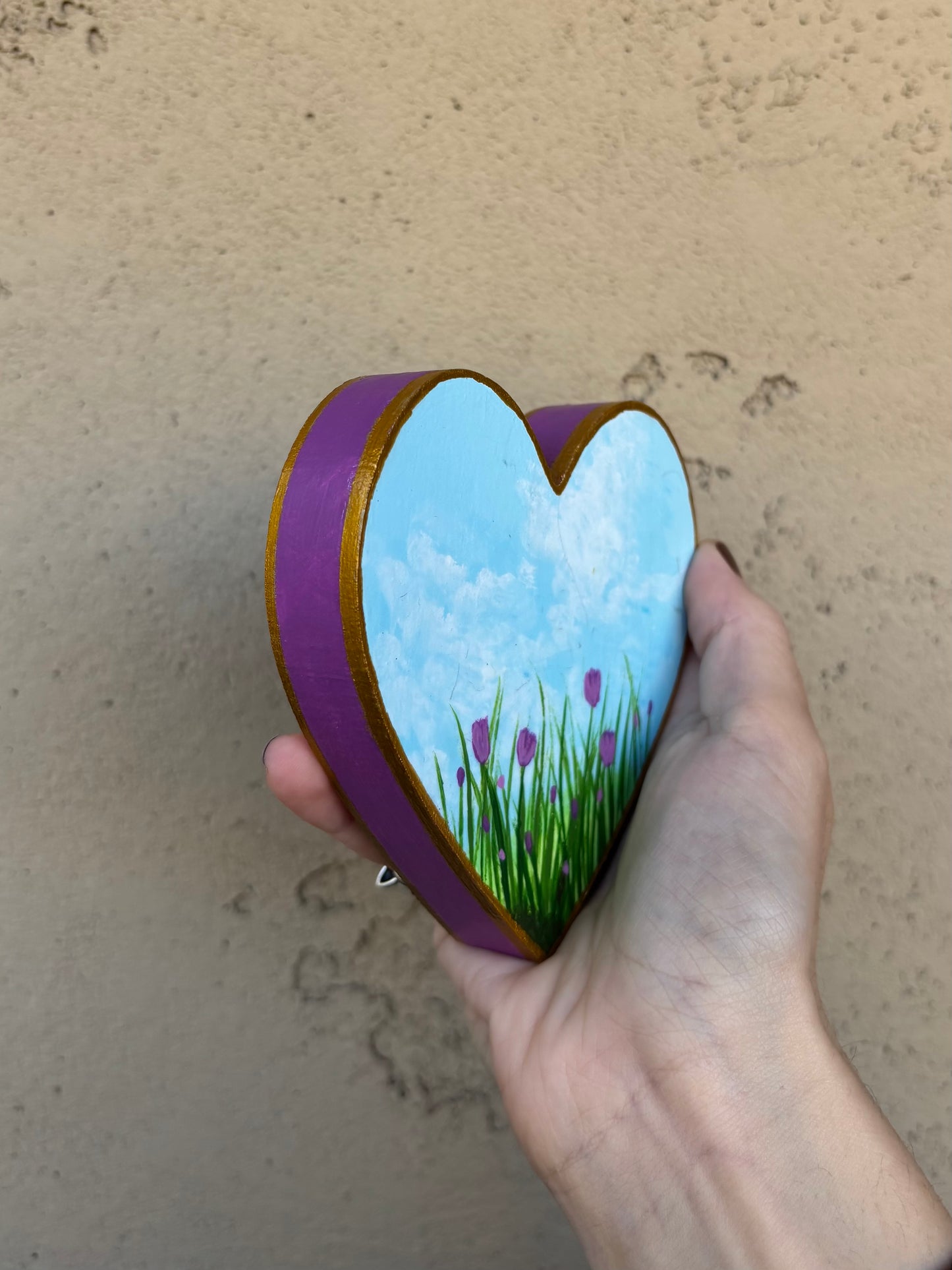 Valentine’s Flower Heart Paintings