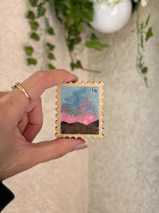 Postage Stamp Magnet - Badlands/Colors pt. II