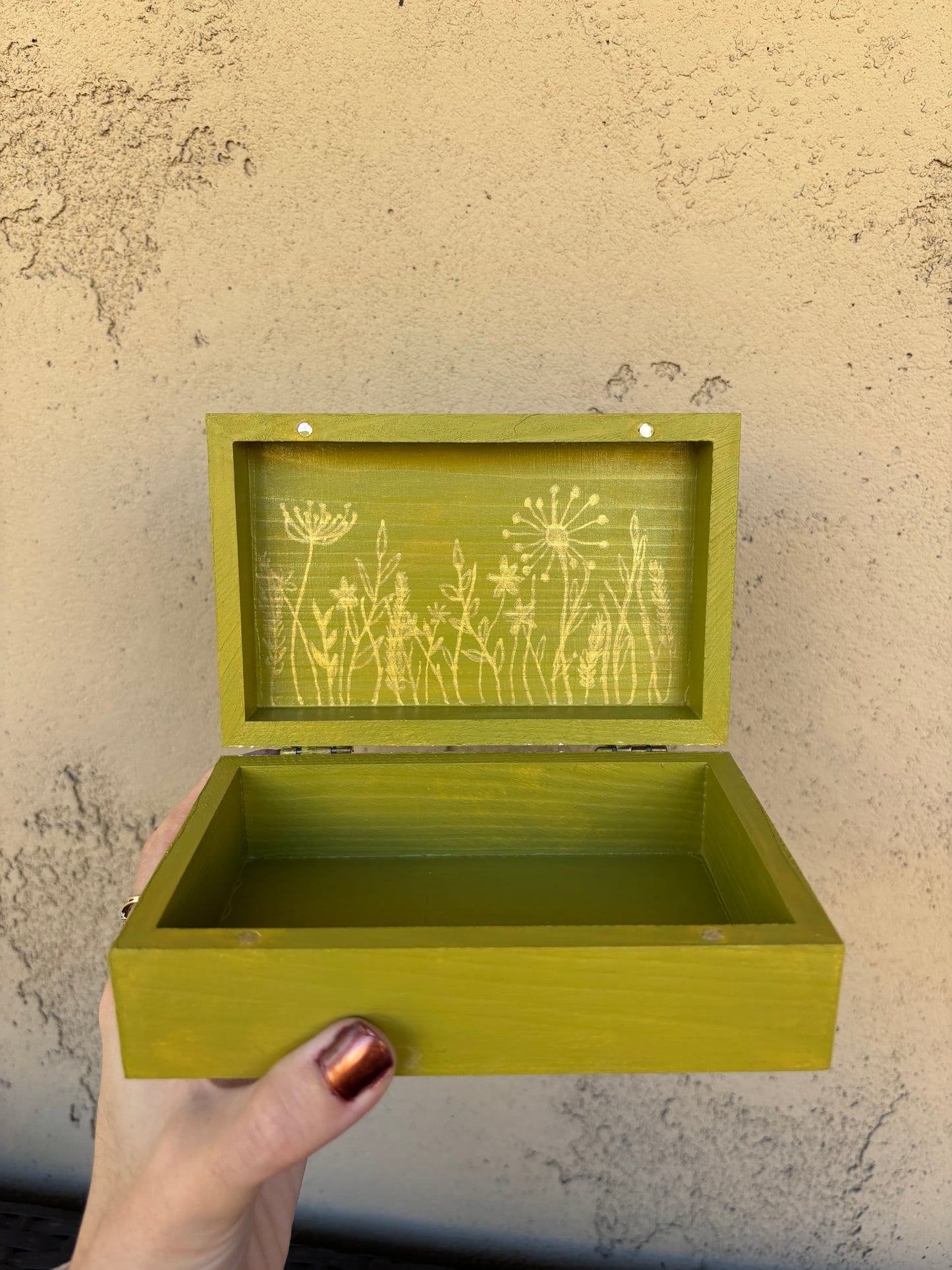 Hidden Meadow Trinket Box - Wooden