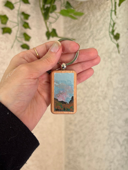 Wooden Keychain - Badlands, Ghost
