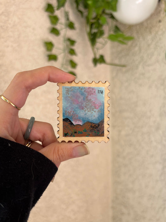 Postage Stamp Magnet - Badlands/Colors